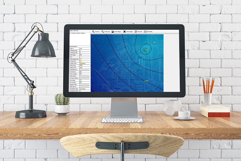 AquiferTest — kontur ve site haritası